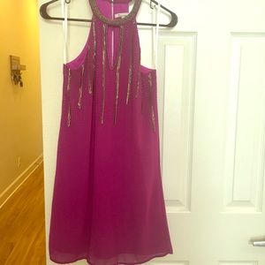 Beaded purple dress